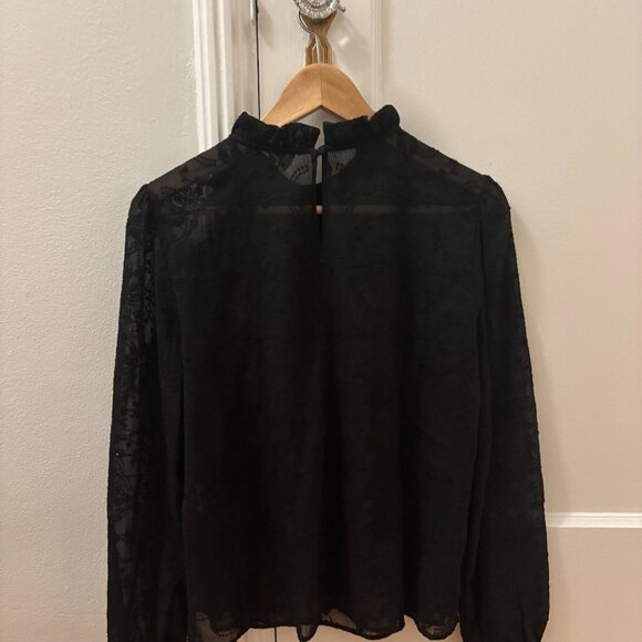 Sezane Valentine Blouse, black, size 38 - Picture 7 of 9